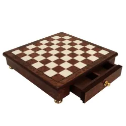Luxury wooden chess set with drawer Italfama 32/32 141G+333OLP