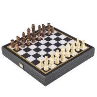 Luxury board game 4in1 Manopoulos Black&Ivory 34x34 cm CBLS34BLA