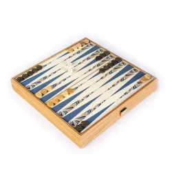 Luxury board game 4in1 Manopoulos Navy Blue Color 34x34 cm CBLS34BLU