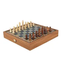 Luxury board game 4in1 Manopoulos Green Color 34x34 cm CBLS34GRE