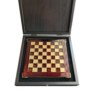 Luxury chess set Manopoulos Bordeaux 20x20 cm S100RED