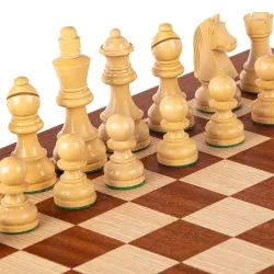 Set de șah de lux Manopoulos 40x40cm cu piese King Staunton 7.7cm SW42B40M
