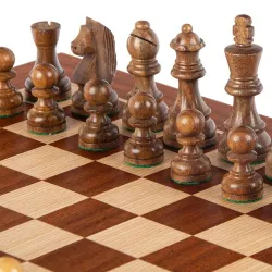 Set de șah de lux Manopoulos 40x40cm cu piese King Staunton 7.7cm SW42B40M