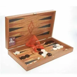 Luxury chess and backgammon set Manopoulos Olive wood 30x30 cm TSX3H